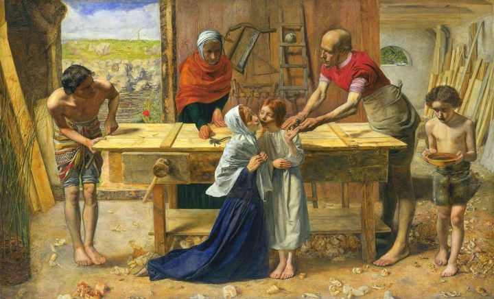 Cristo en casa de sus padres, Millais, 1850