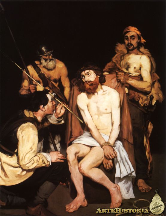 Manet: Cristo escarnecido por tres soldados (1864)