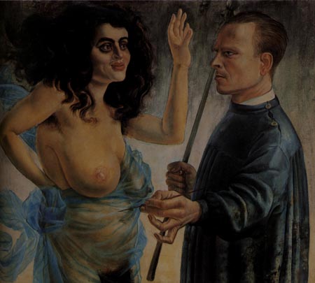 Otto Dix. Autorretrato con musa. 1924.