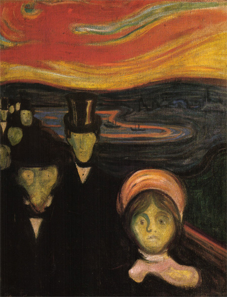 munch-angustia-1894 E. Munch. Angustia. 1894