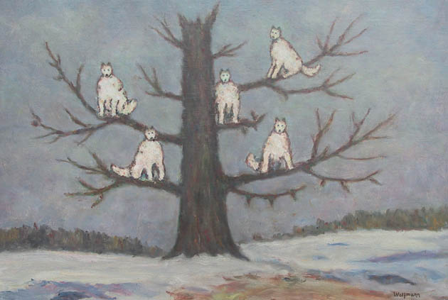 Dibujo de Sergei Pankejeff (el Hombre de los Lobos) sobre su sueño analizado por Freud. Museuo Freud, Londres.