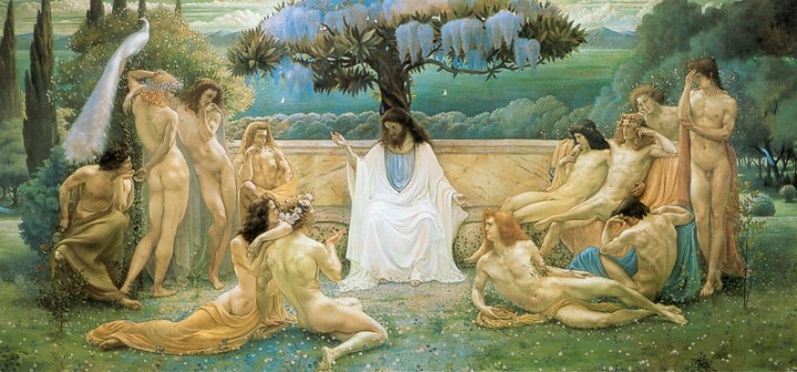 Jean Delville (1867-1953) La escuela de Platón 1898.