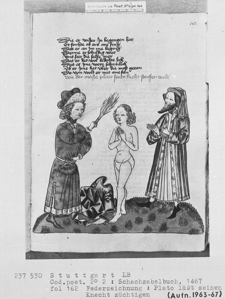 Platón azota a su criado