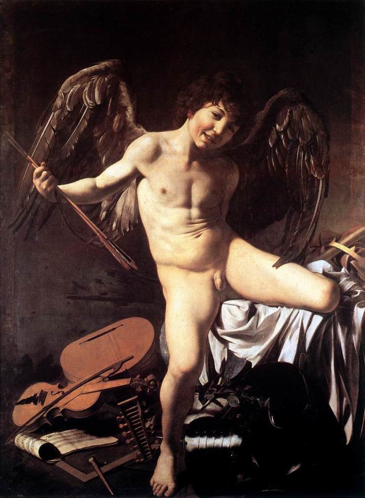 Caravaggio: El amor victorioso. 1602. Gemäldegalerie, Berlín.