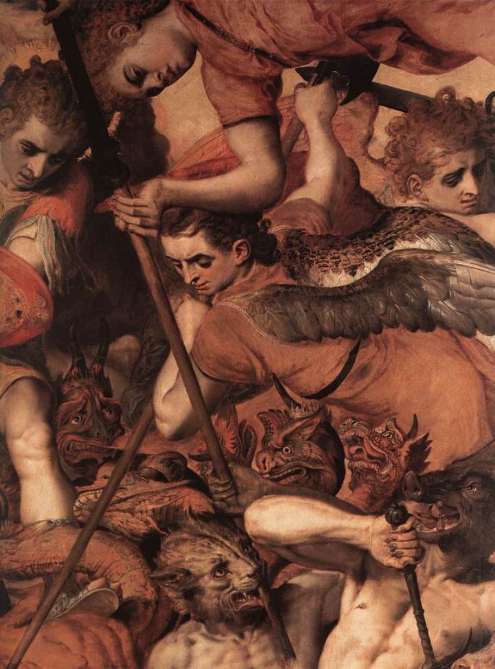 Frans Floris de Vriendt: La caída de los ángeles rebeldes (1554).