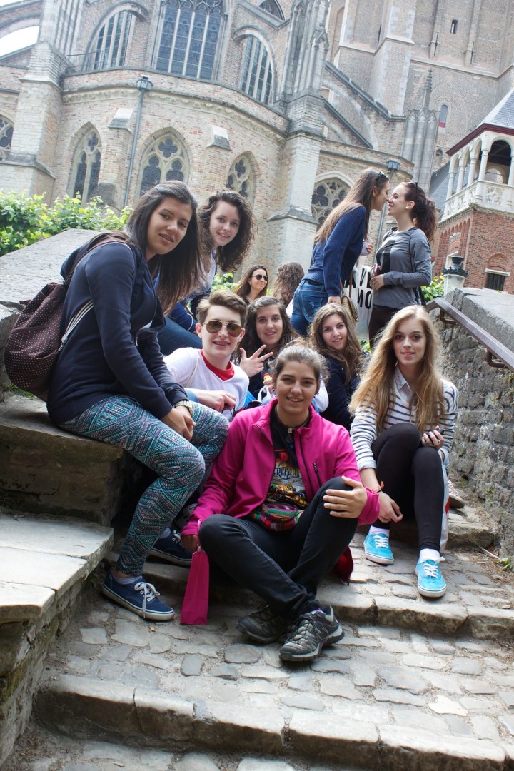 Alumnos del IES Valle del Jerte en Brujas, verano de 2013