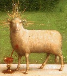Van Eyck: La adoración del cordero místico (detalle)