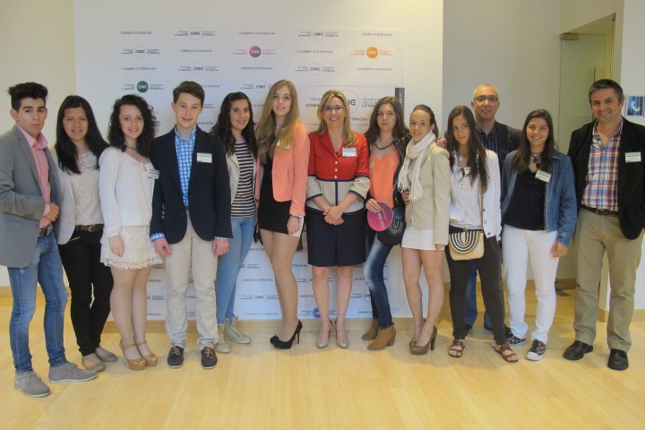 Alumnos del IES Valle del Jerte de Plasencia, ganadores del Premio Día de Europa, asistieron este lunes a l a presentación de la Estrategia ONE, en el Comité de las Regiones.