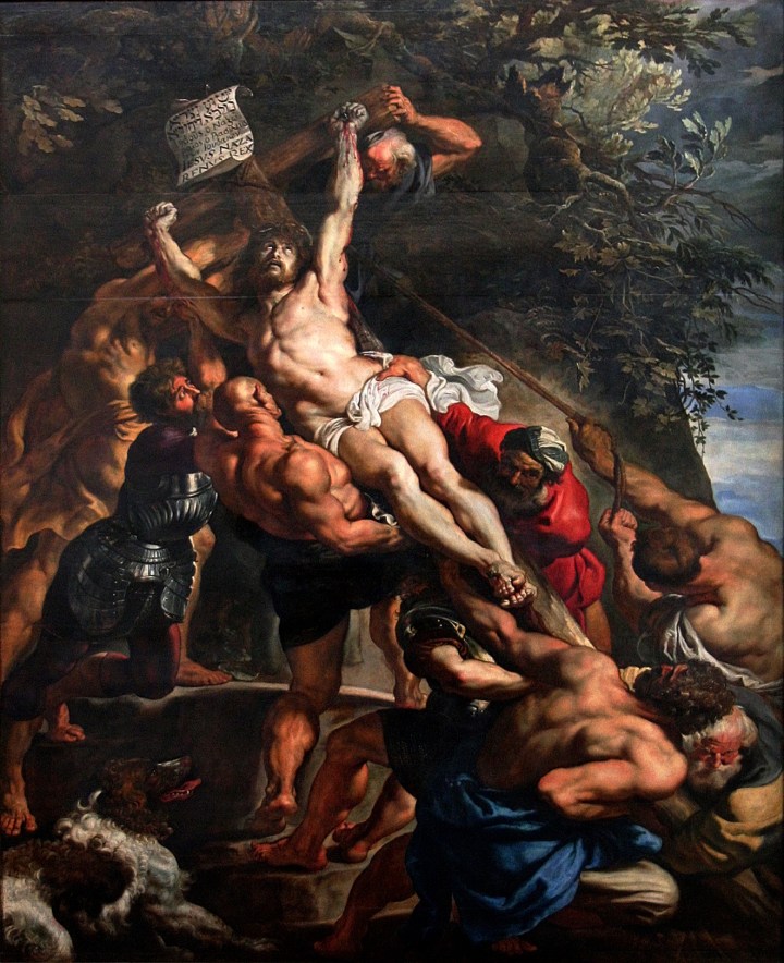 Rubens: La erección de la cruz (1610) Catedral de Amberes