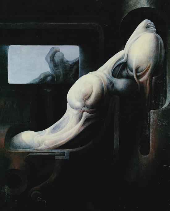Giger Homage to S. Beckett II, 1968. Oil on wood