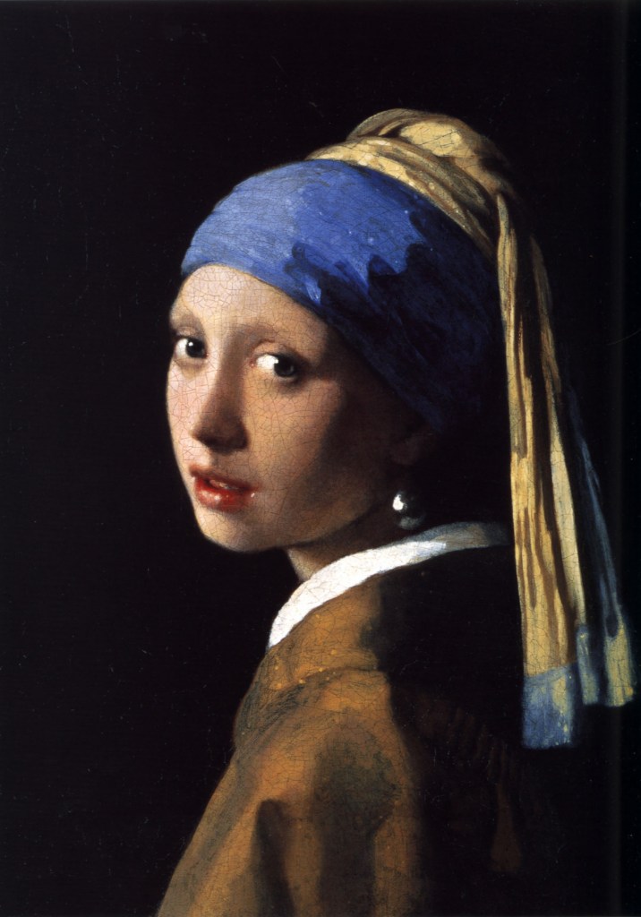 La joven de la perla o Muchacha con turbante (Het meisje met de parel) Johannes Vermeer, h. 1665-1667 Óleo sobre tela Mauritshuis, La Haya,
